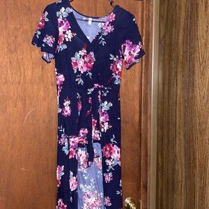 Medium, blue floral Xhilaration romper/dress.